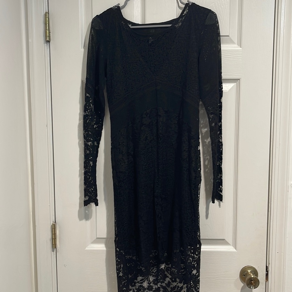 Black lace dress